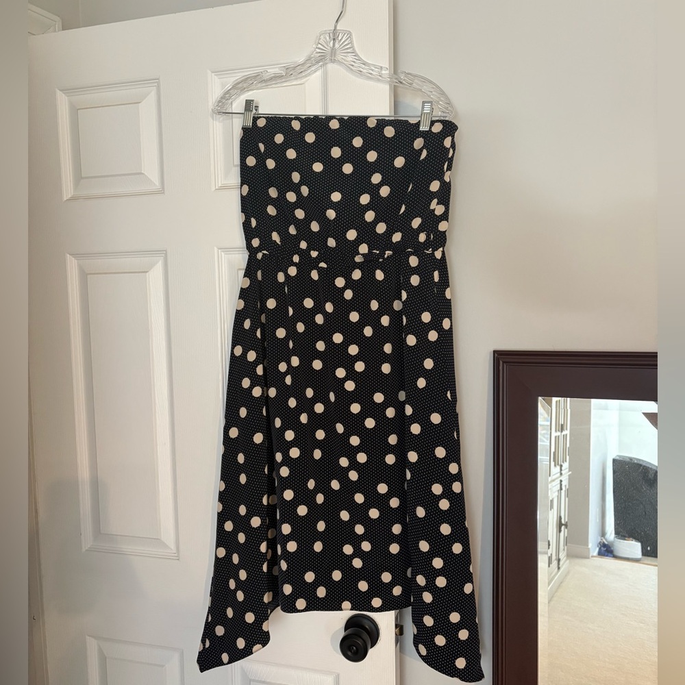 The Limited
Black and White Polka Dot Strapless Dress